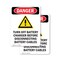 Signmission Turn Off Battery Charger, 7 in W x Rectangle, Vinyl Decal OS-2PACK-DS-D-710-V-1593 - alternate 1